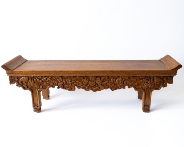 Fine Chinese Vintage Relief Carved Hardwood Altar Table Display Stand 20th Century