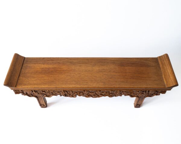 Fine Chinese Vintage Relief Carved Hardwood Altar Table Display Stand 20th Century