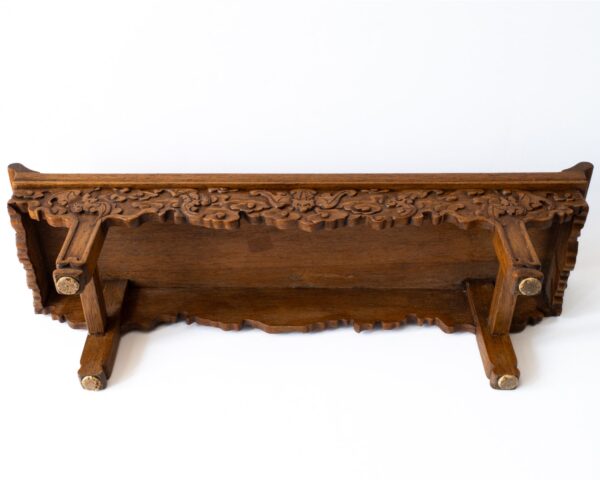 Fine Chinese Vintage Relief Carved Hardwood Altar Table Display Stand 20th Century