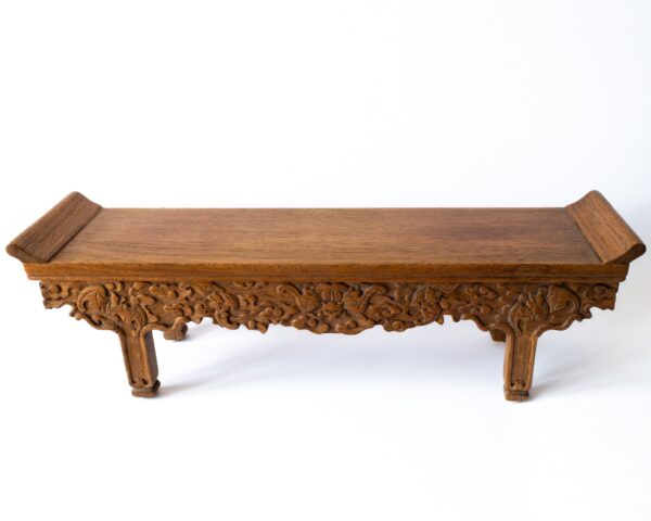 Fine Chinese Vintage Relief Carved Hardwood Altar Table Display Stand 20th Century