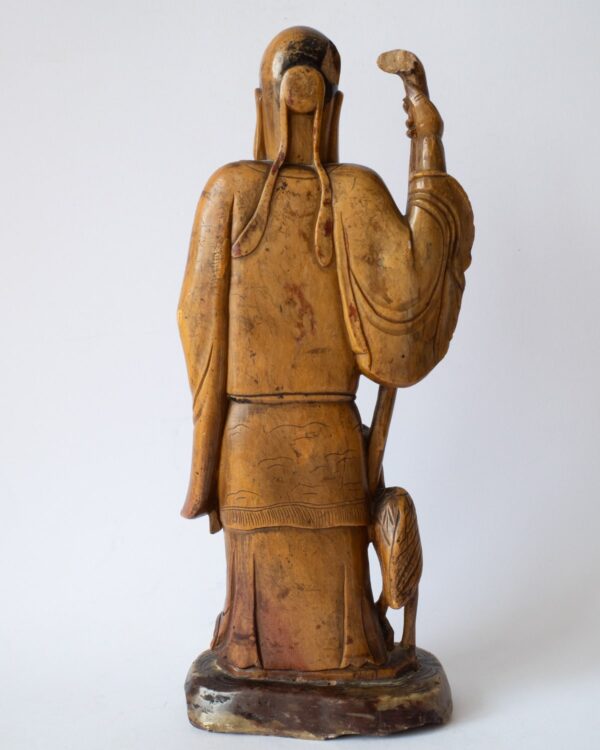 Fine Antique Chinese Soapstone Figure of Shoulao. 18th Century