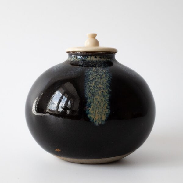 Fine Vintage Japanese Takatori Glazed Chaire Tea Caddy by Yamakawa Iwao 20th C