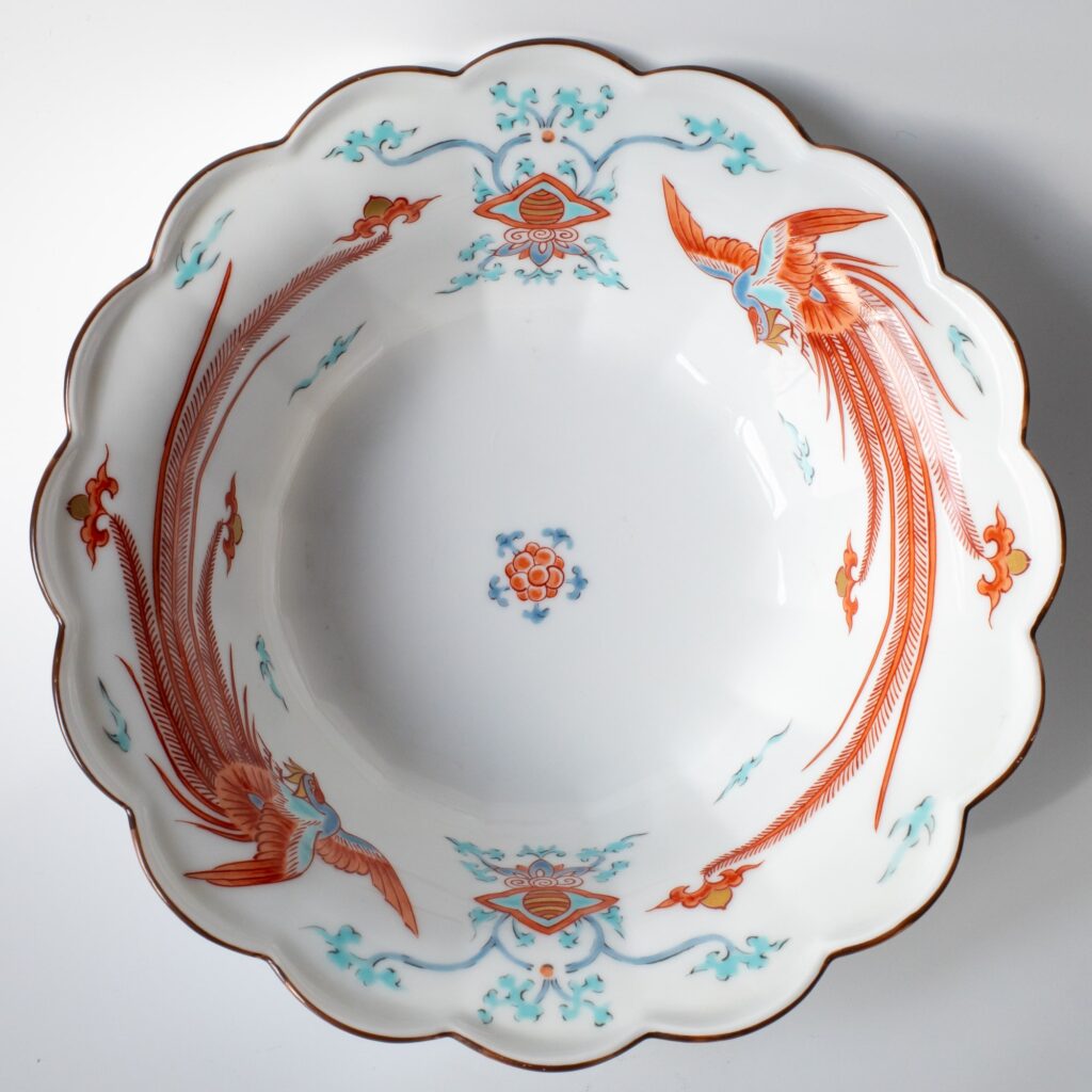 Fine Vintage Japanese Fukagawa Seiji Kakiemon Style Porcelain Bowl 20th Century